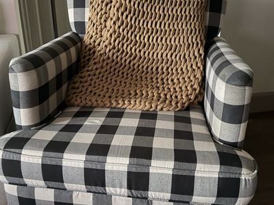 2 Gingham Plaid Armchairs