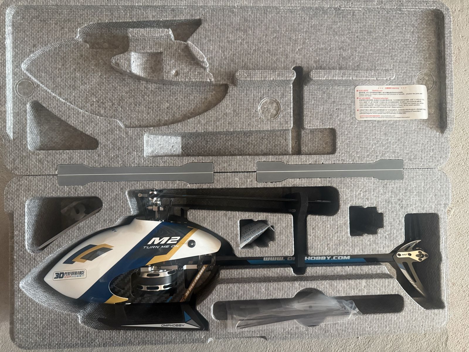 OMP M2 Heli with Spektrum Satellite Receiver