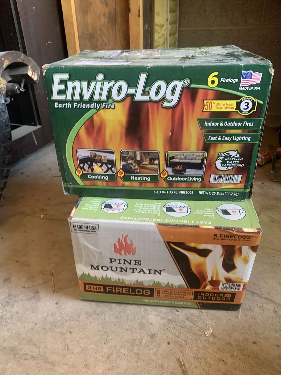 Two boxes of fire logs