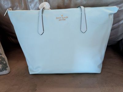 Kate Spade New York Small Karley Tote Bag - Light Blue with Gold Hardware, NWT