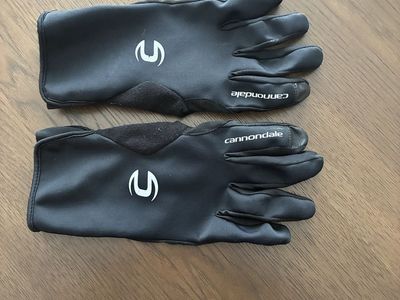 Cannondale Black Cycling Gloves - Size XL, Lightweight, Padded Palms, windproof.