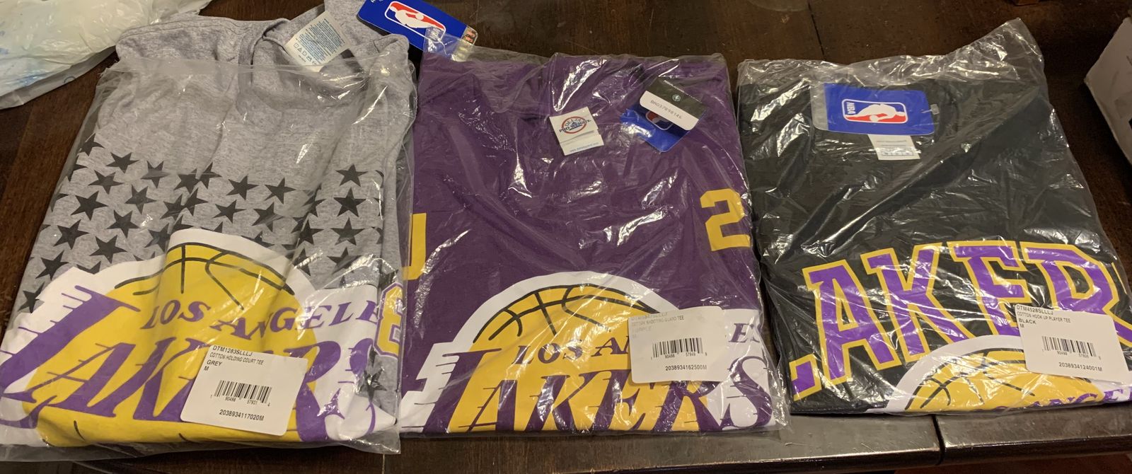 3 NBA LeBron James,  adult medium, Lakers, T Shirt