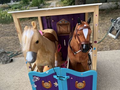 Our Generation wooden toy horses playset