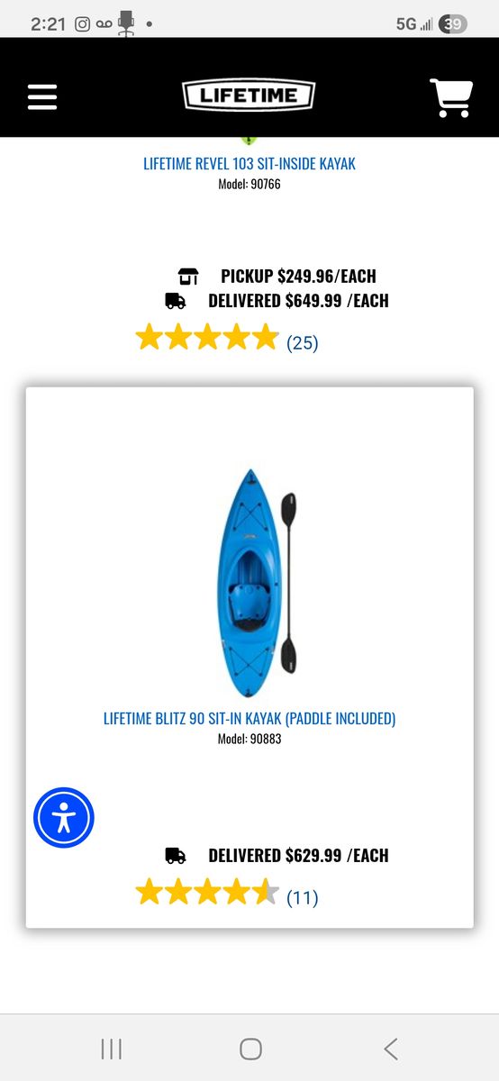 Lifetime kayaks
