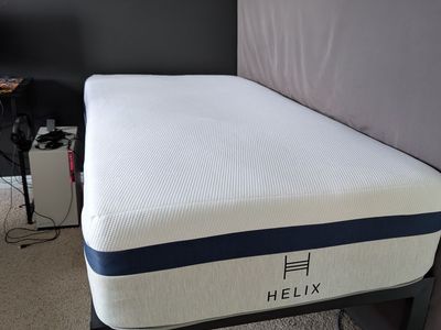 Twin bed (mattress and frame)