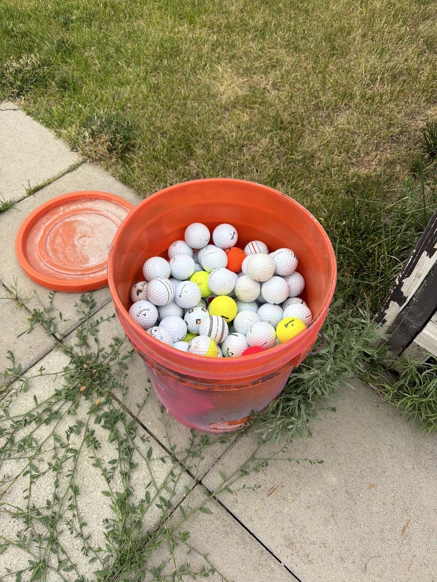Bucket of Assorted Used Golf Balls - Practice, Driving Range, or Casual Play