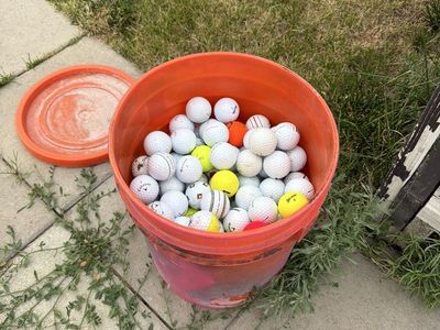 Bucket of Assorted Used Golf Balls - Practice, Driving Range, or Casual Play