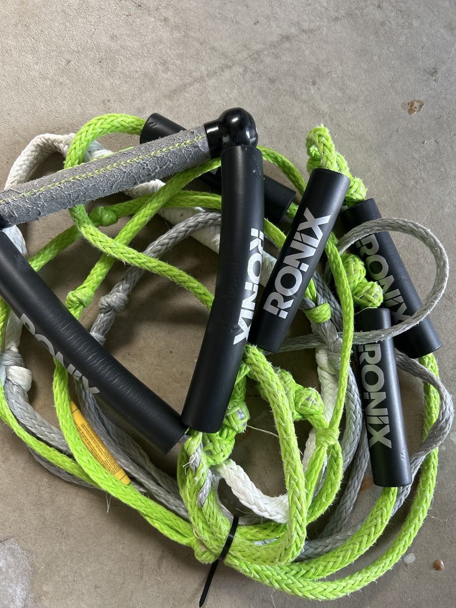 Ronix Wakesurf Rope and Handle Combo - Green, Black, and Grey