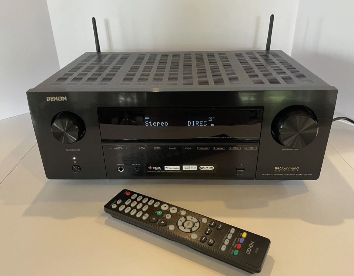 DENON AVR-X2800H 7.2-CH HOME THEATER RECEIVER DOLBY ATMOS HDR10+ 8K DTS:X BLACK