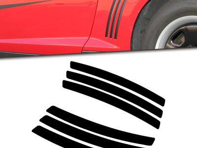 Chevy Camaro L&R Side Vent Insert Black Stripe Decal Inlay Sticker 2010-2021