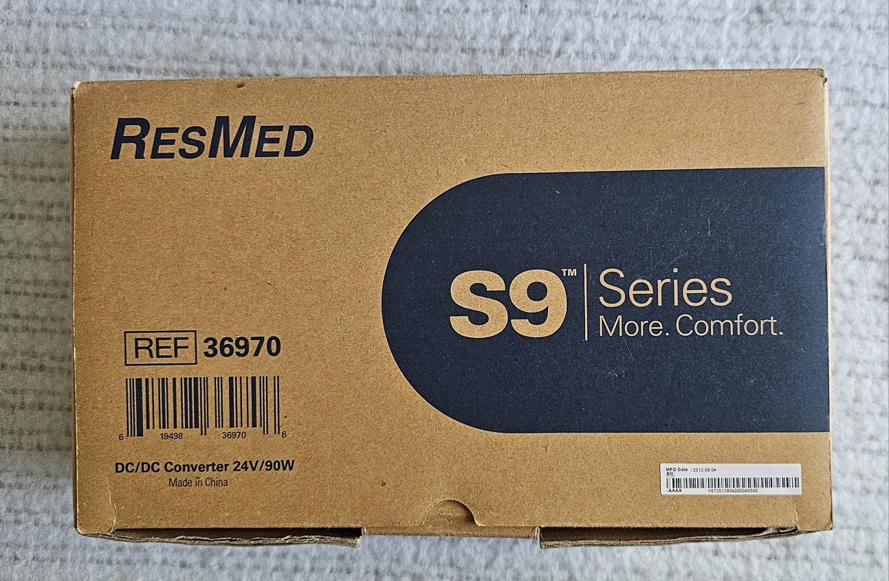 ResMed S9 DC/DC Converter 24V/90W #36970 – Complete in Box