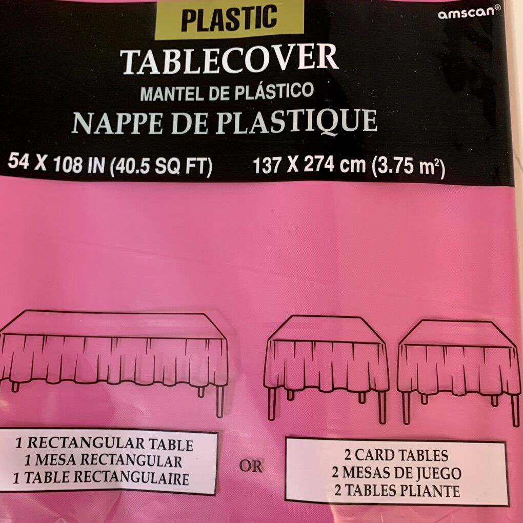 Plastic Table Covers Rectangle 54 X 102 Inches