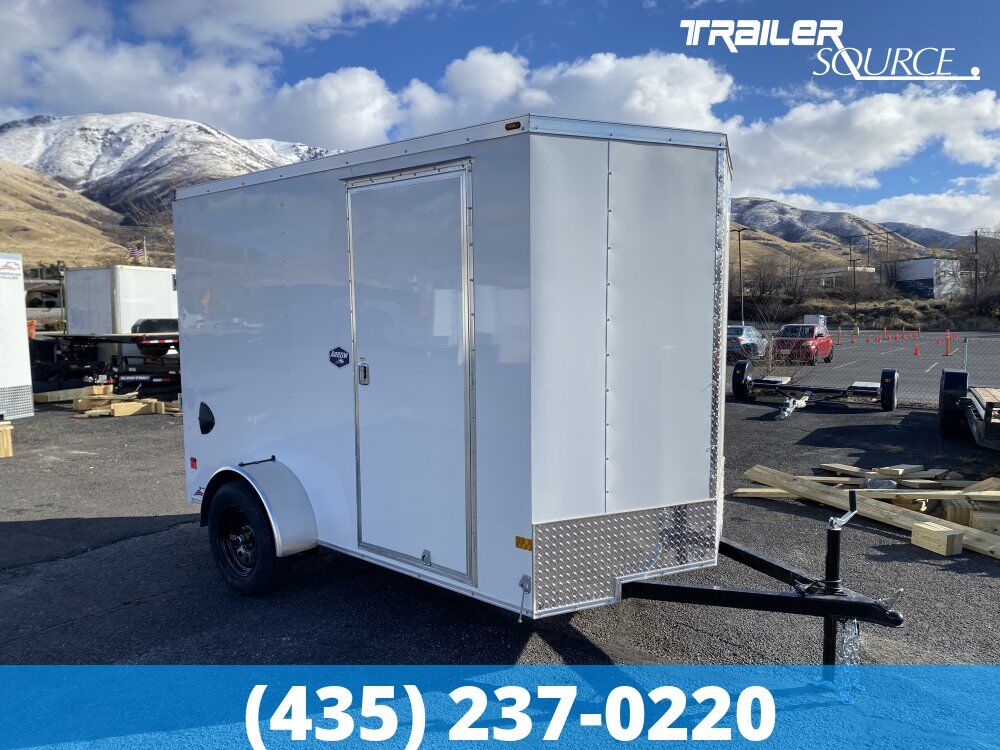 6x10 American Hauler Arrow Deluxe Enclosed Cargo Trailer - 6'6" Interior - 3.5K GVWR Ramp Door, Ramp Extension