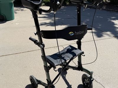Helavo Upright Walker with Seat - Adjustable Mobility Aid