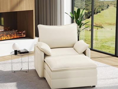 Vesgantti 40" Single Seat Sofa with Ottoman