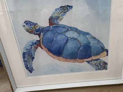 Watercolor turtle picture