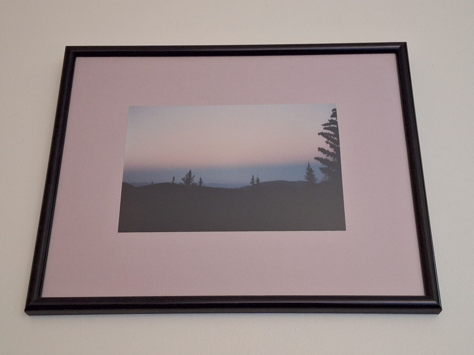 Soft sunset photo in frame