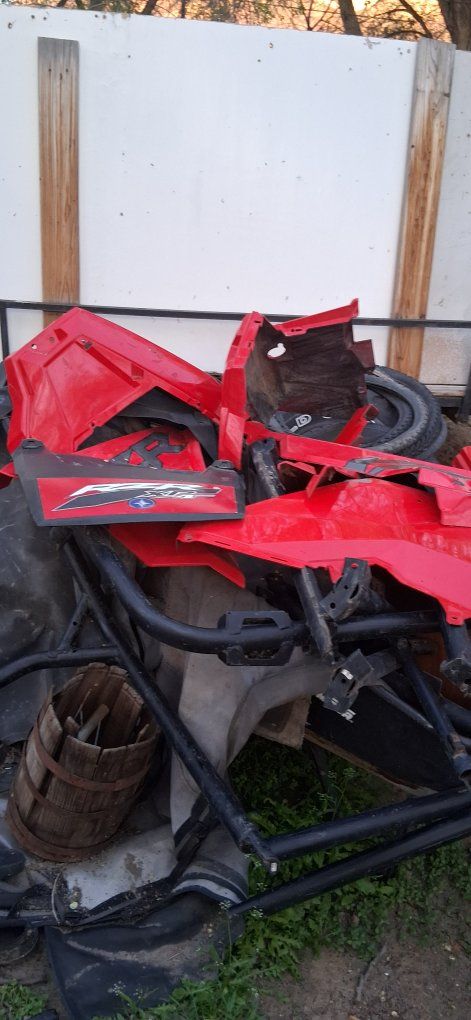 Polaris RZR 900 Red Plastic Body Panels & Roll Cage - Used Parts