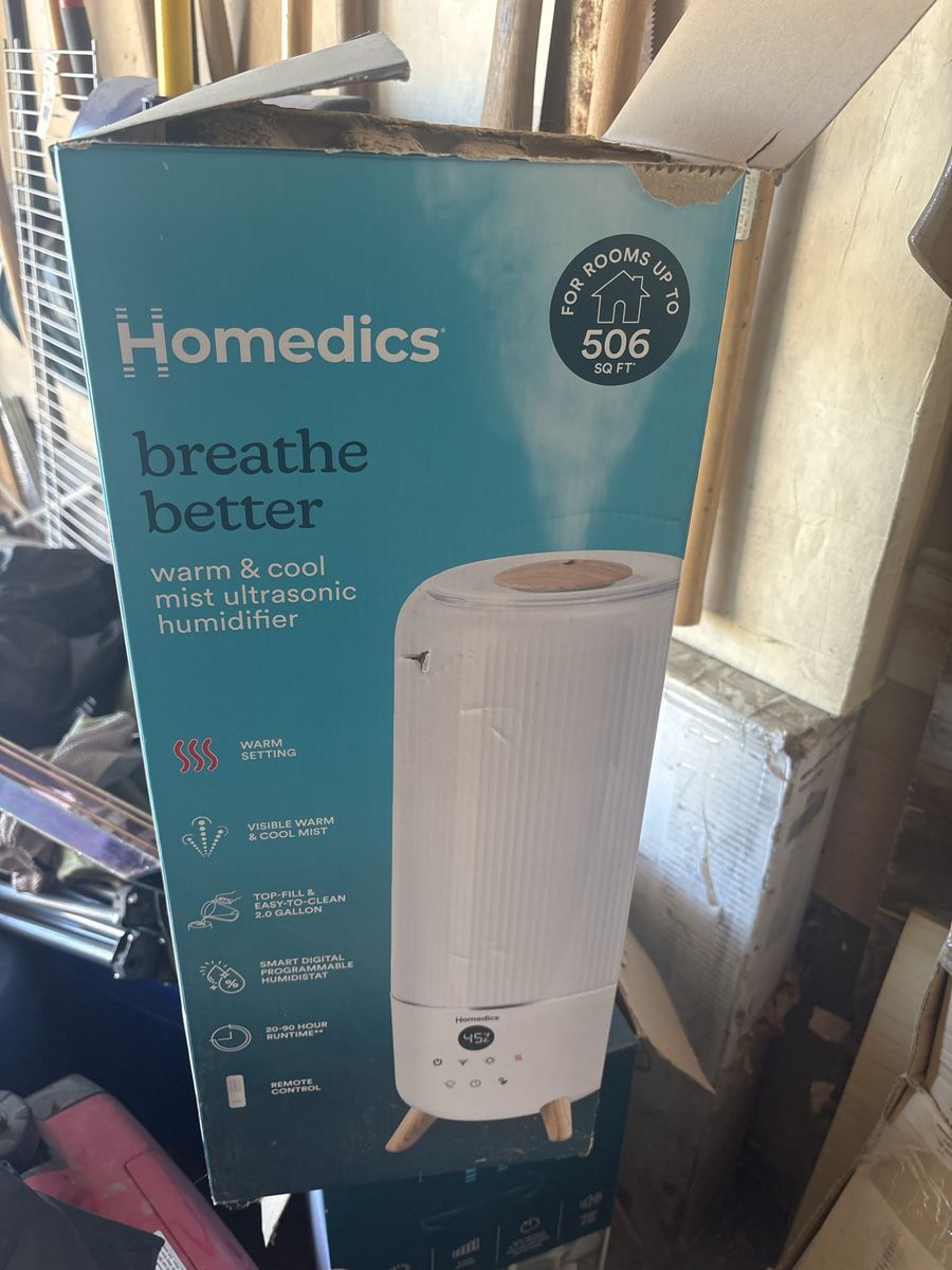 Homedics Breathe Better Warm & Cool Mist Ultrasonic Humidifier - 2.0 Gallon Top-Fill
