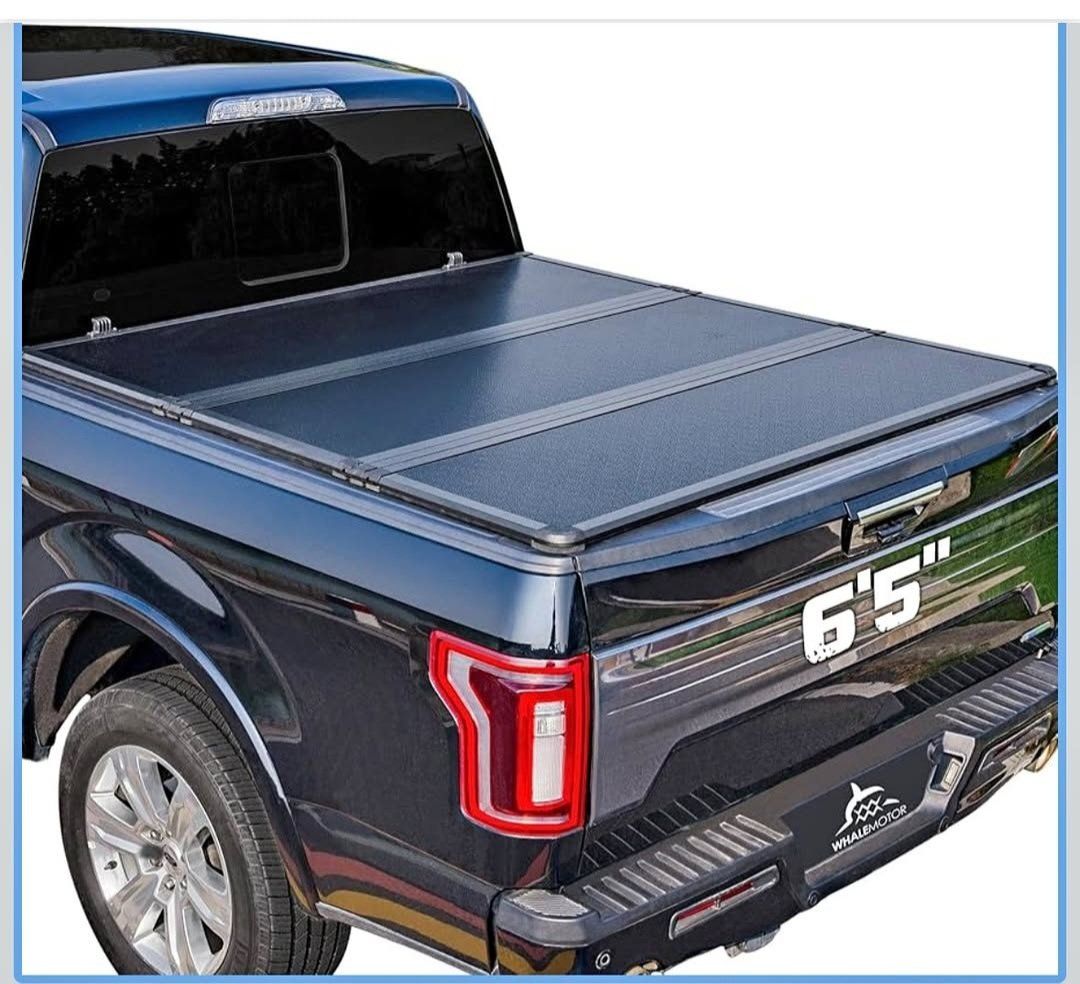 Whalemotor Hard Folding Truck Bed Tonneau Cover Compatiable with Dodge Ram 1500 Classic&New[hidden information