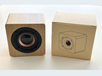 Retro Bluetooth Speaker / Yellow Wooden BULK