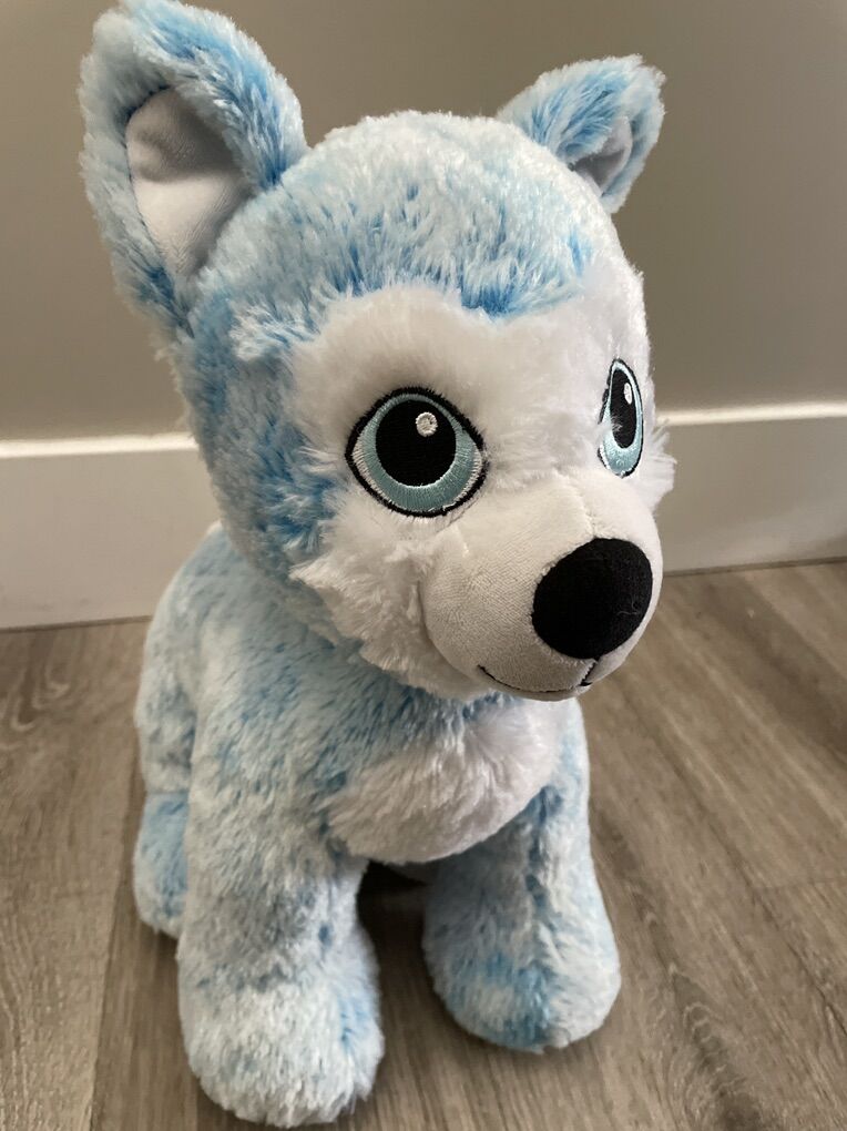 Build A Bear Blue Blast Husky Plush Dog 14 Inches