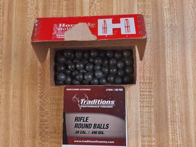 .50 Cal/.490 Ia. Reloading Rifle Round Balls