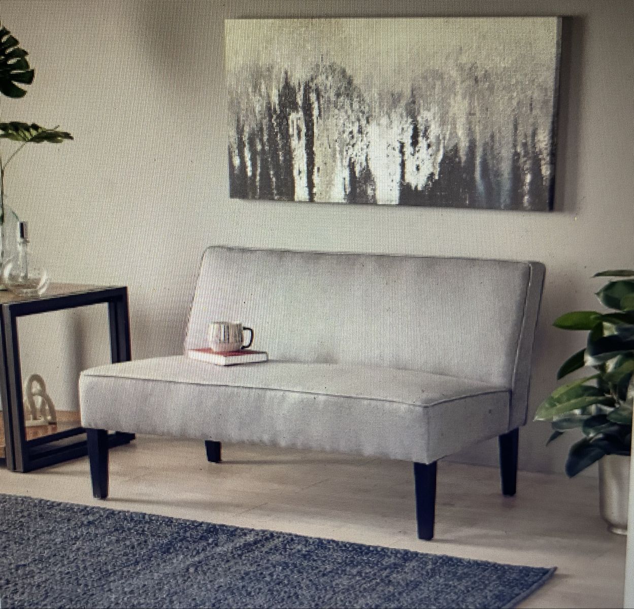 Christopher Knight Modern Fabric Loveseat Gray