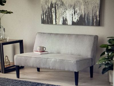 Christopher Knight Modern Fabric Loveseat Gray