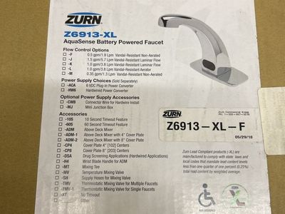 Zurn Z6915-xl Battery Powered Faucet