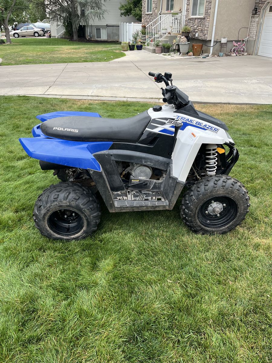 2012 Polaris Trail Blazer 330cc ATV - Blue & White