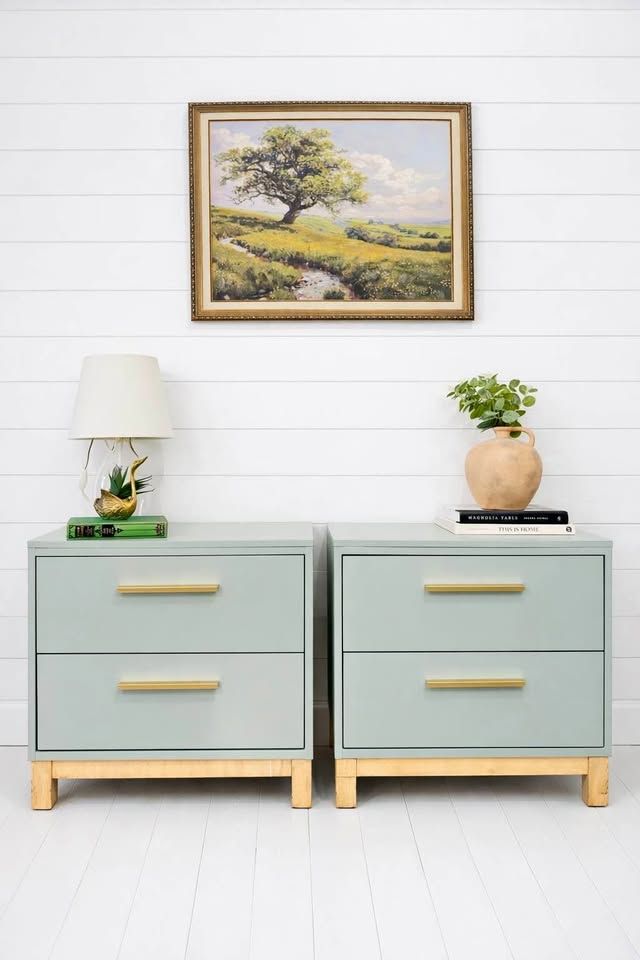 Modern Set of 2 Drawer Nightstands | Modern Nightstands | Nightstands Drawers