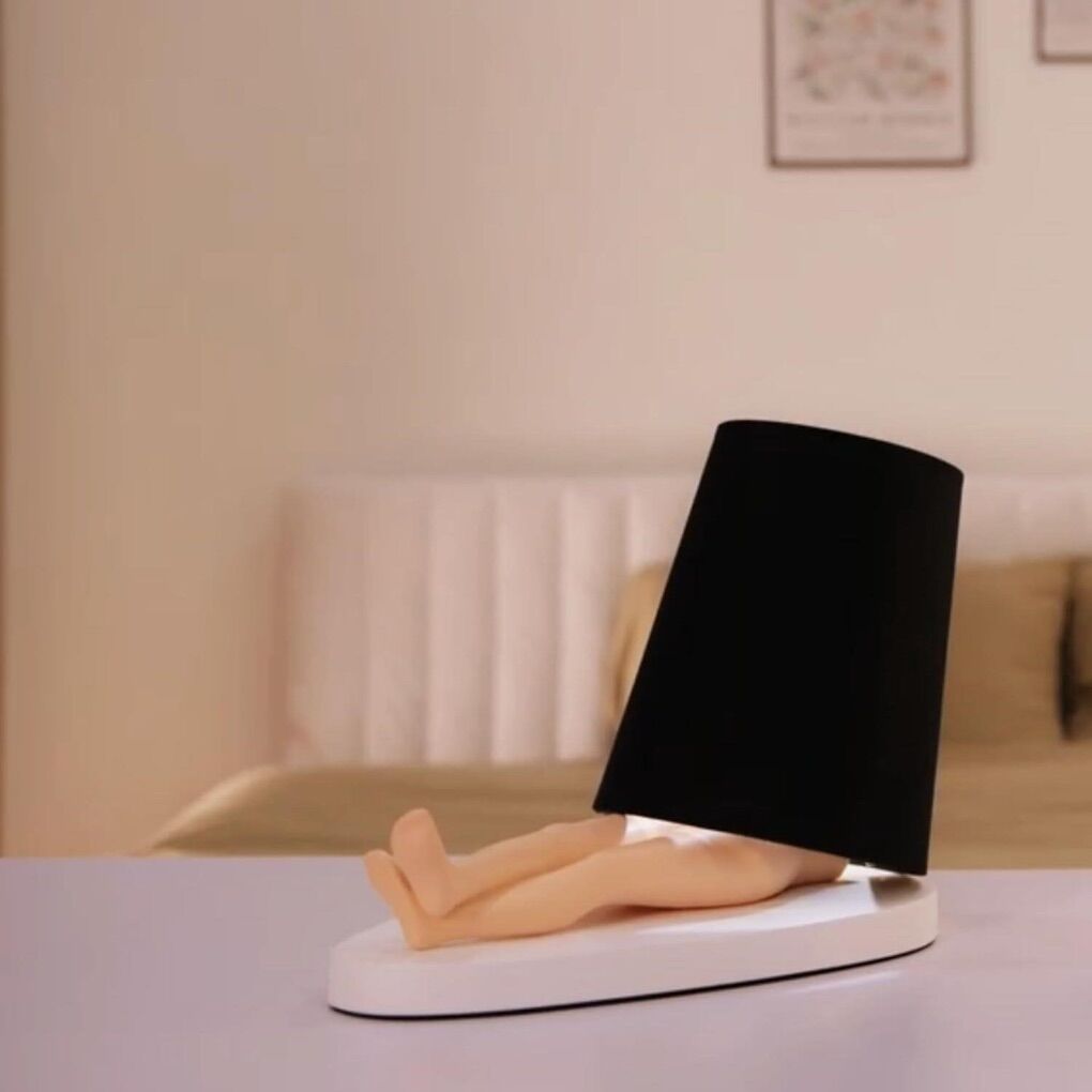 Leg Lamp with Linen Shade, 3 Color Dimmable