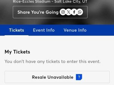 4 Post Malone Concert Tickets - July 28, Rice-Eccles Stadium N25, Row 40