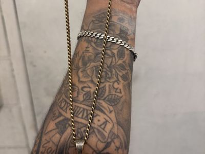 14k Cuban Chain With Diamond Pendent