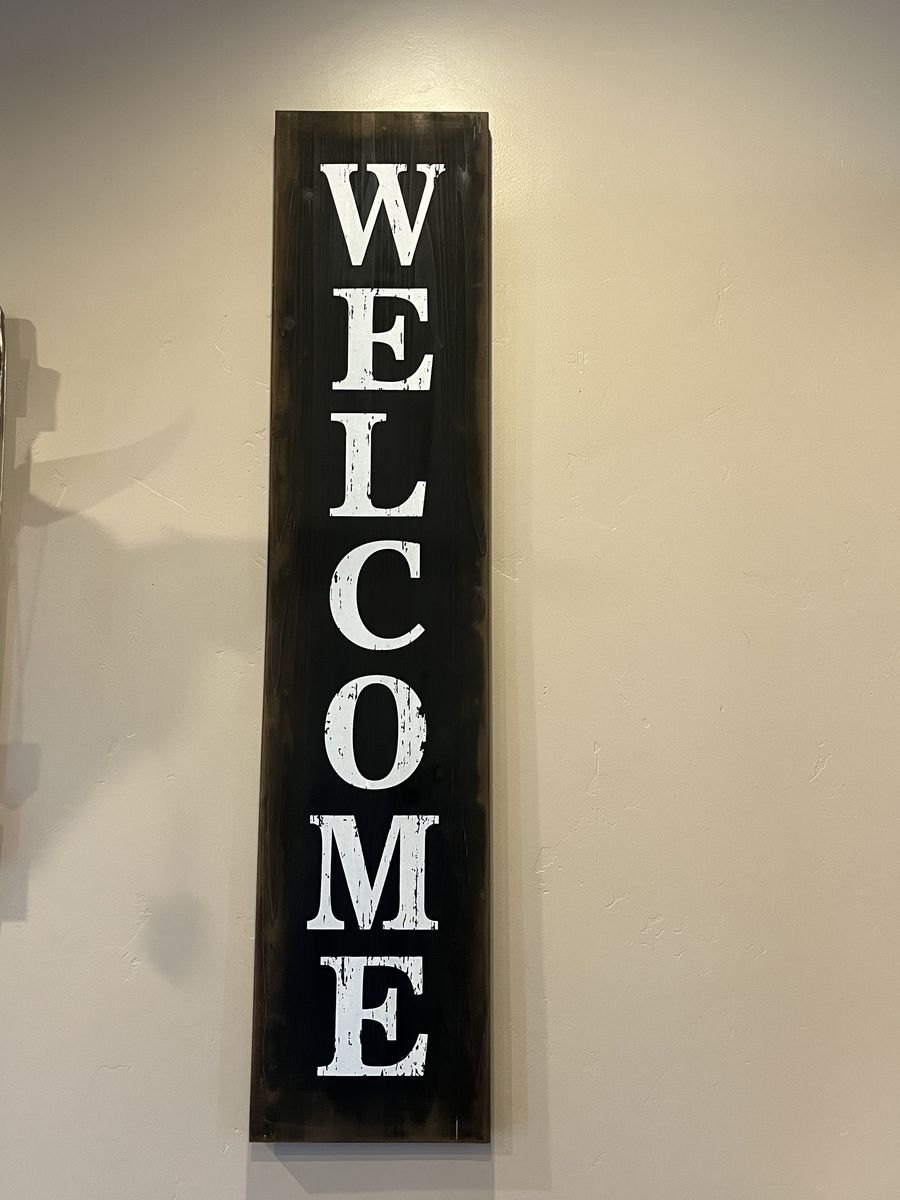 Welcome and Home sign