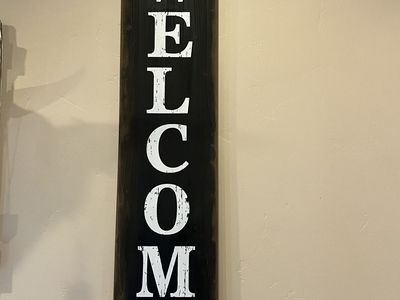 Welcome and Home sign