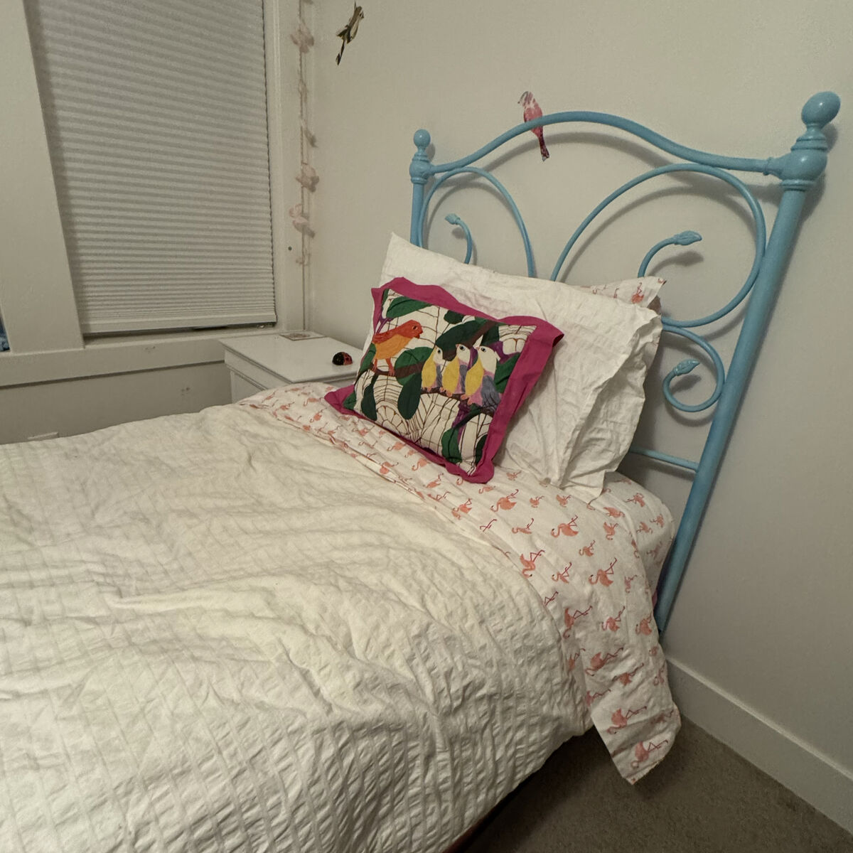 Twin Iron Bed and Mattress