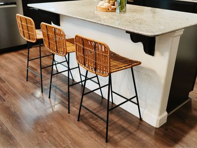 Wicker bar stools