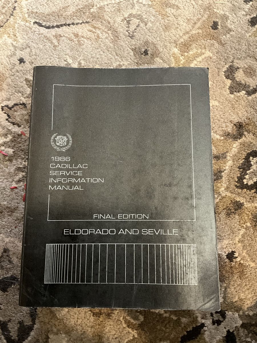 1986 Cadillac service information manual