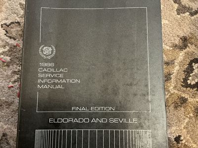 1986 Cadillac service information manual