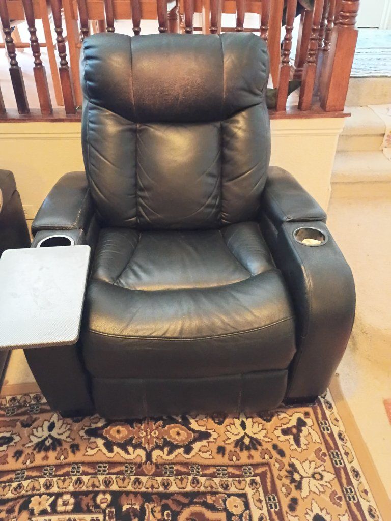 Electric leather recliner