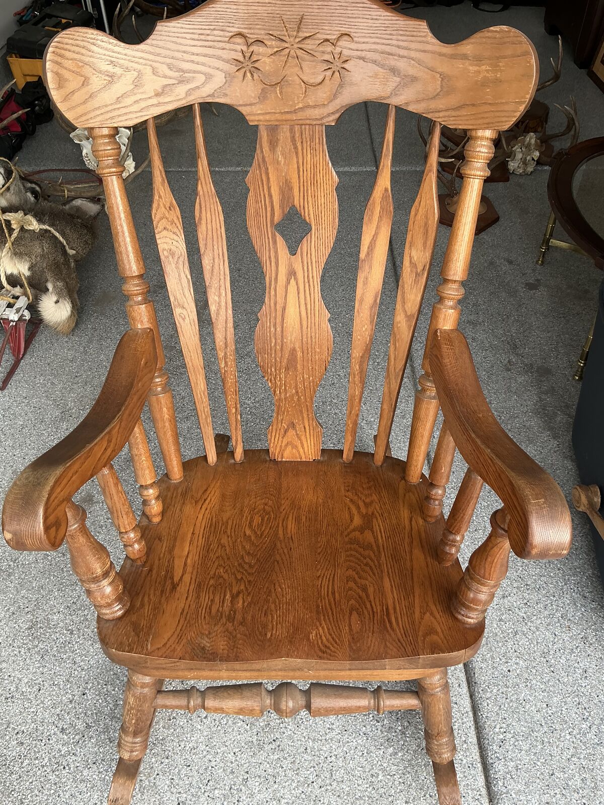Solid Oak Rocking Chair, good condition