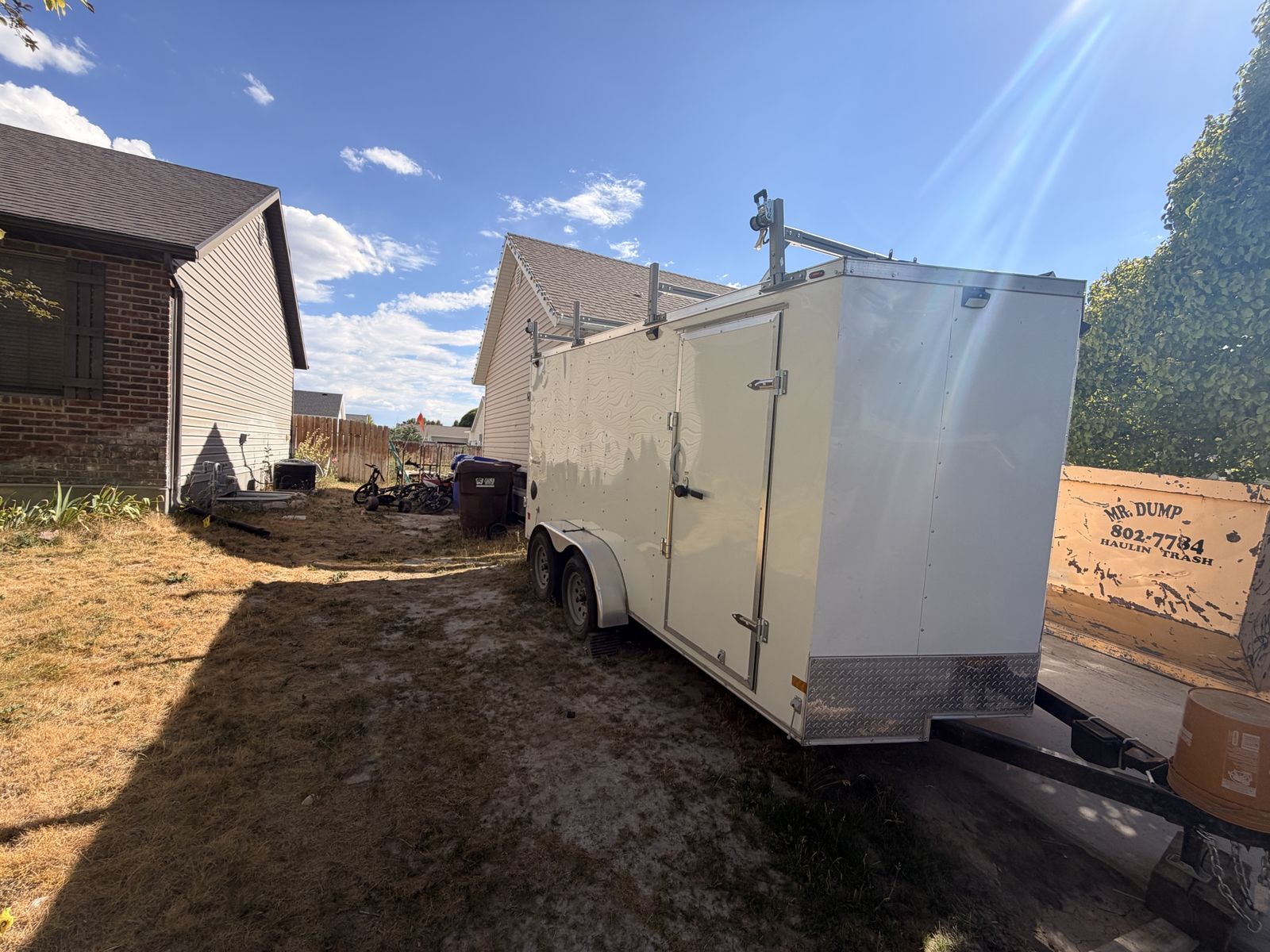 7x14 enclosed barn door / pipe machine