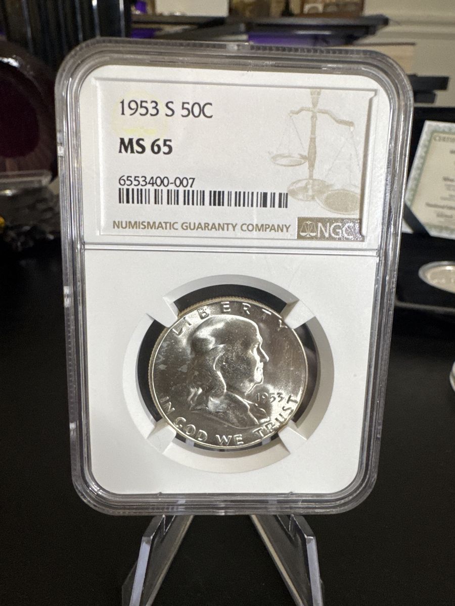 1953-S NGC MS65 Franklin Half Dollar