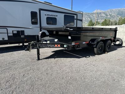 Dump trailer for rent 7’x14’ for $90/day 7000lb dual axels. Heavy duty. 14 ply tires. $450/week.