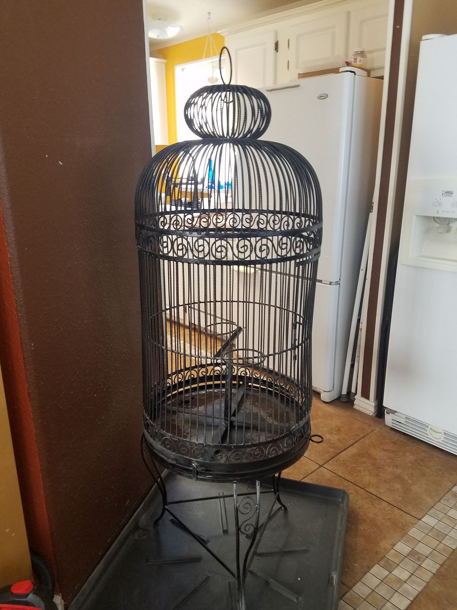 Large Wrought Iron Bird Cage- Reduced- Priced to Sell!!