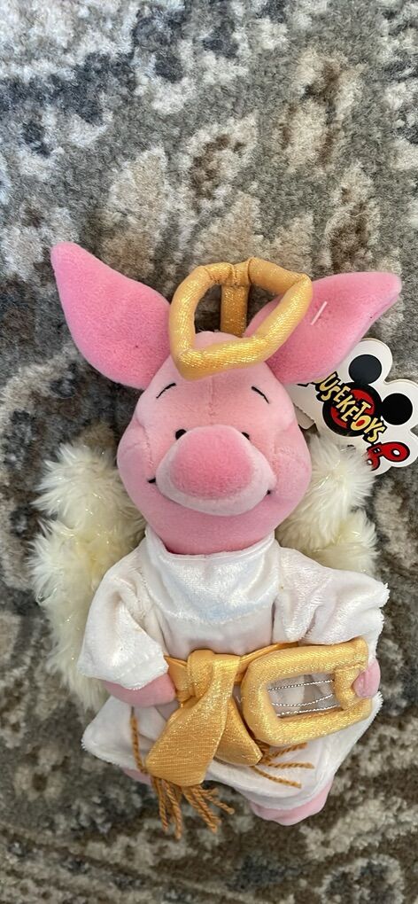 Disney Piglet Angel Plush 8 Inch Pooh Plush