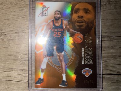 NY Knicks Mikal Bridges Topps 03/50 Orange parallel