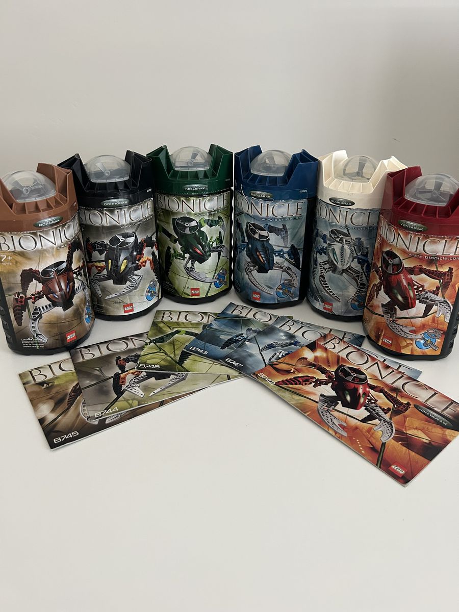 Lego Bionicle Visorak complete set with canisters and instructions